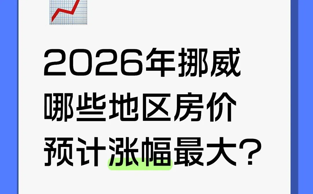 2026年挪威哪些地区房价预计涨幅最大？