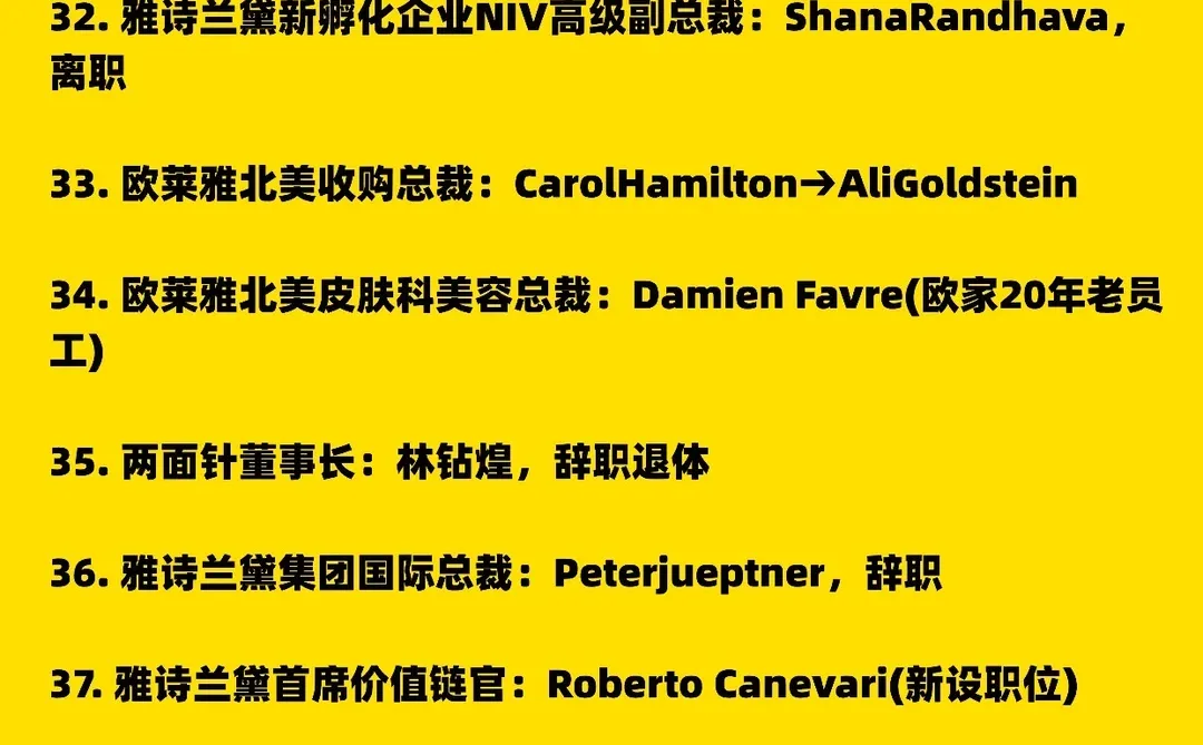 复盘｜2025年美妆高管流动情况