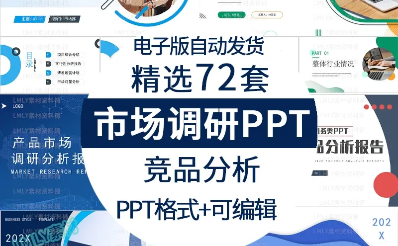 企业市场调研ppt行业竞品竞争数据分析报告