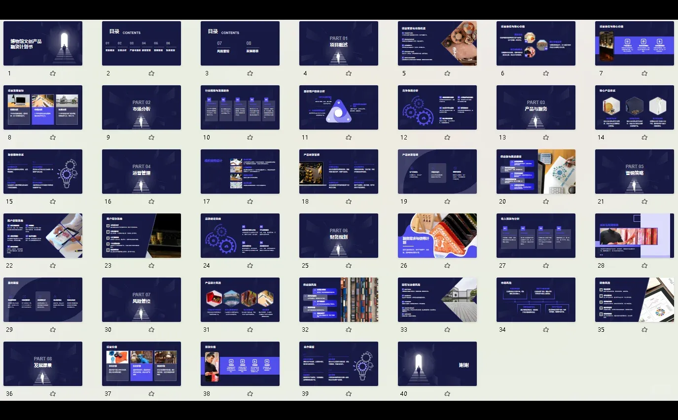 ?博物馆文创产品融资计划书！word+ppt