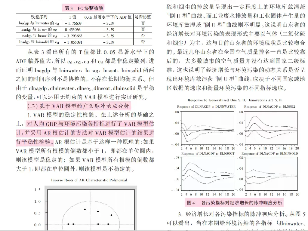 山东经济与环境关系实证研究解析