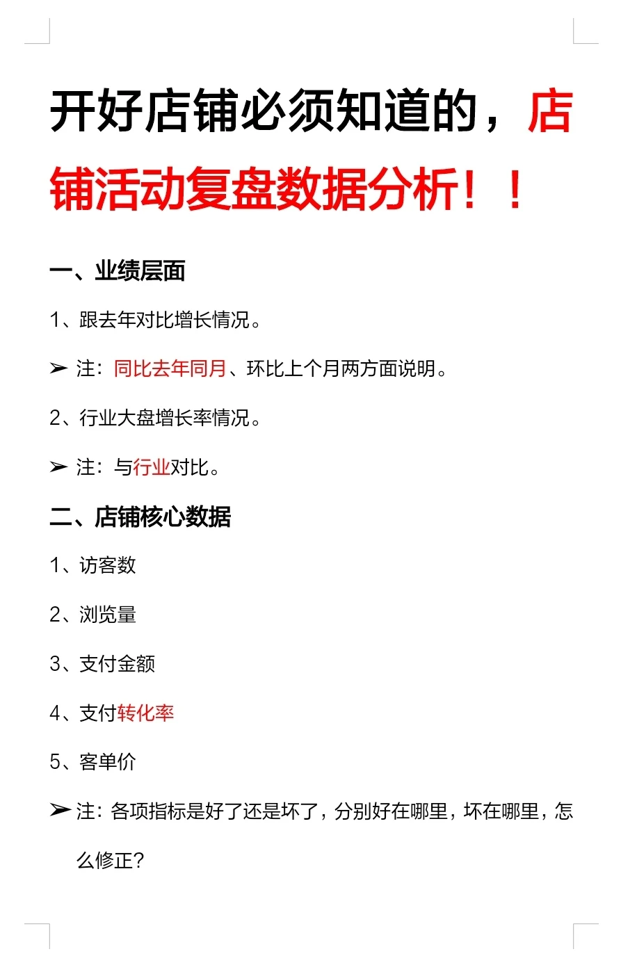 开好店铺必须知道的，店铺活动复盘数据分析