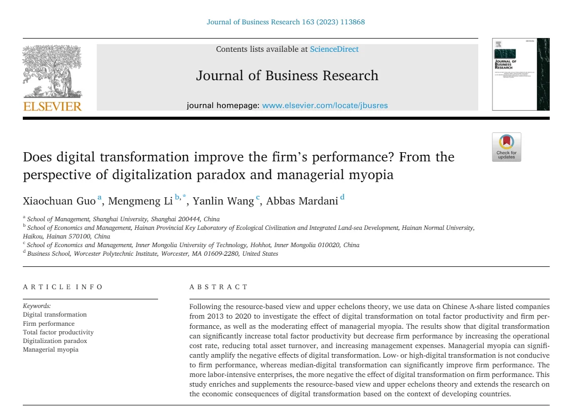 JBR数字化转型与公司表现