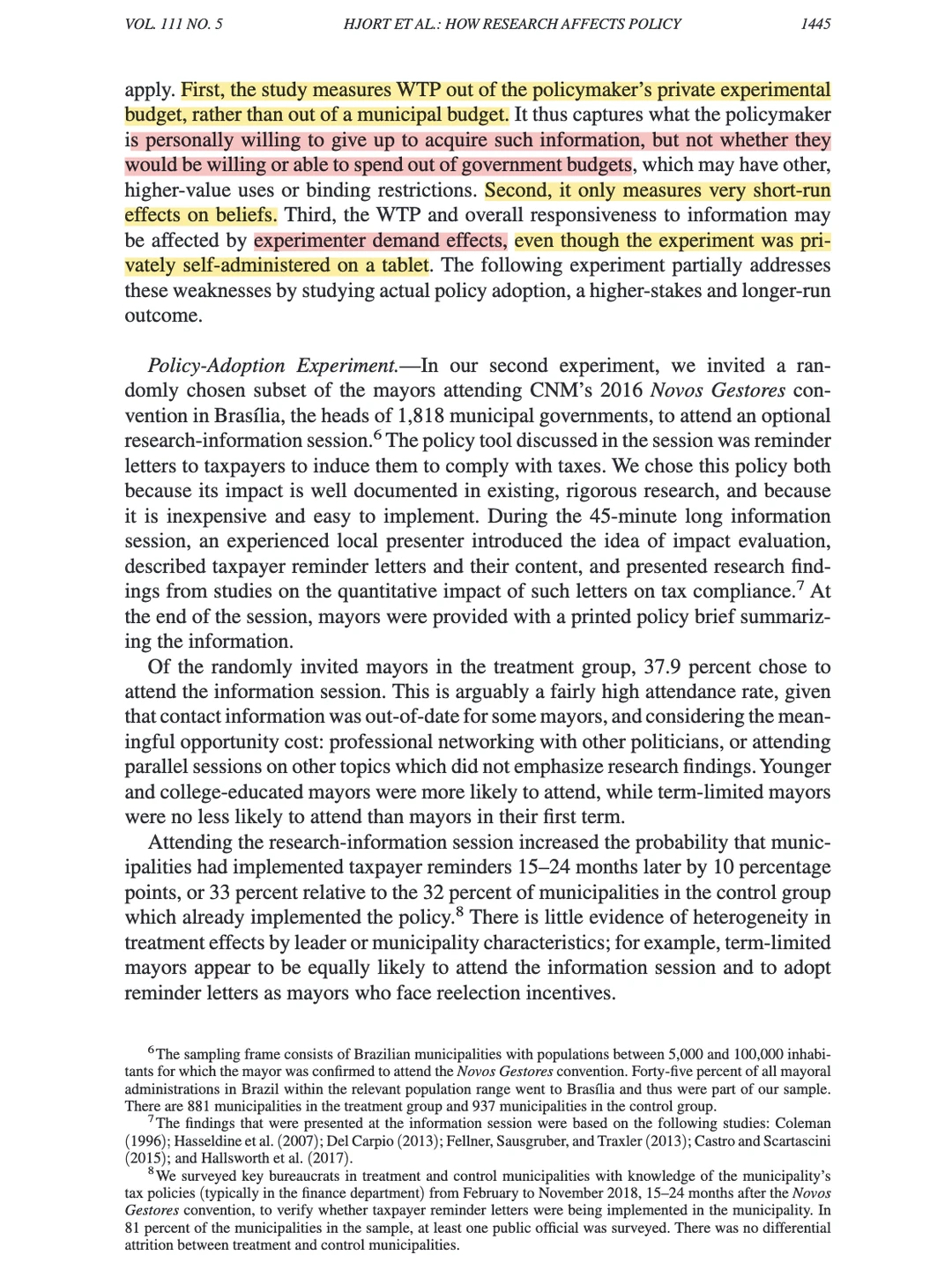 AER顶刊分享｜科研研究能否影响市长的政策？