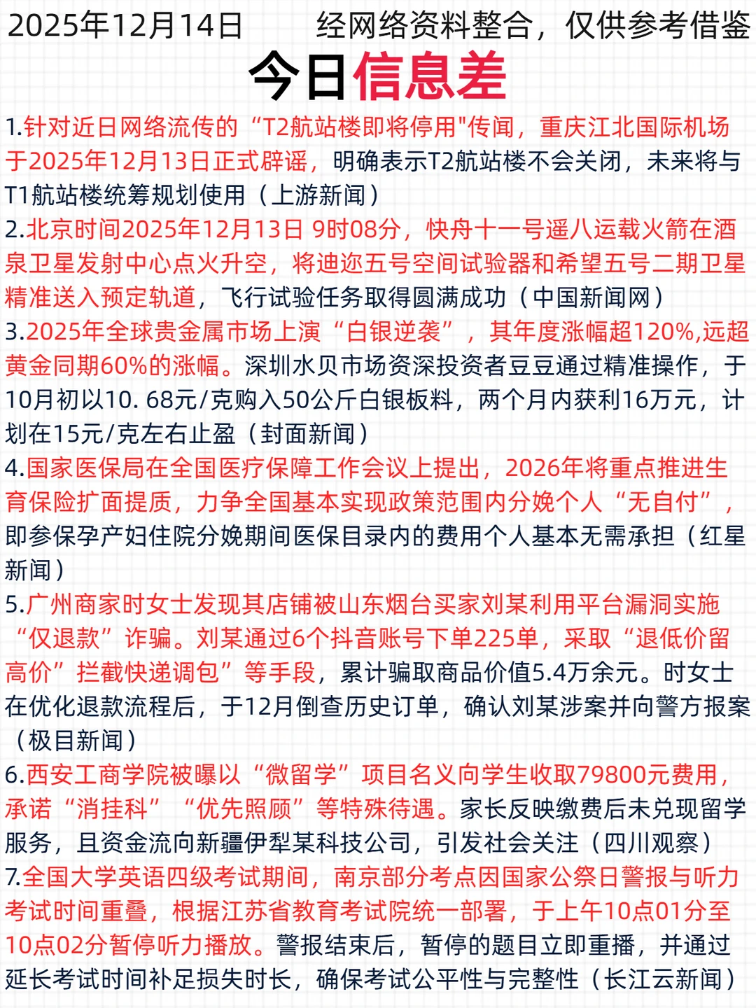 今日信息差|12月14日