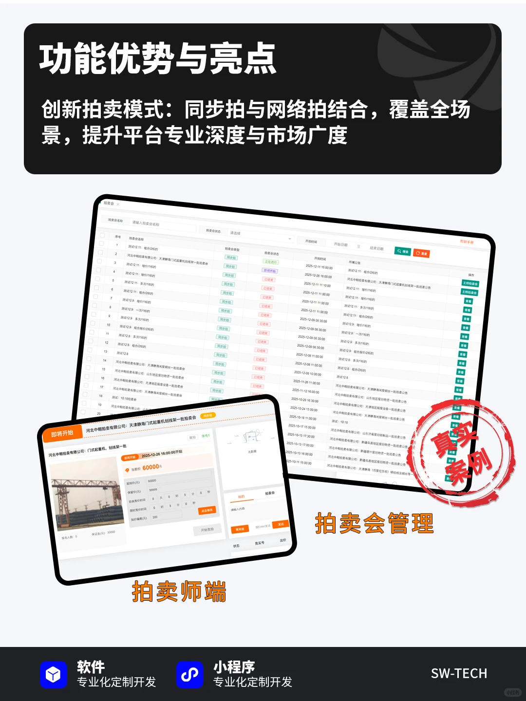 拍卖系统开发案例分享！拍卖软件定制开发
