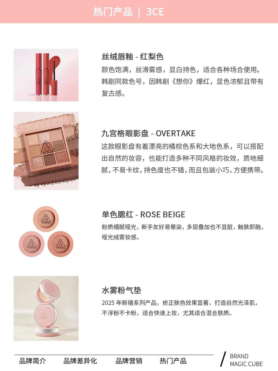 每天认识一个品牌:3CE