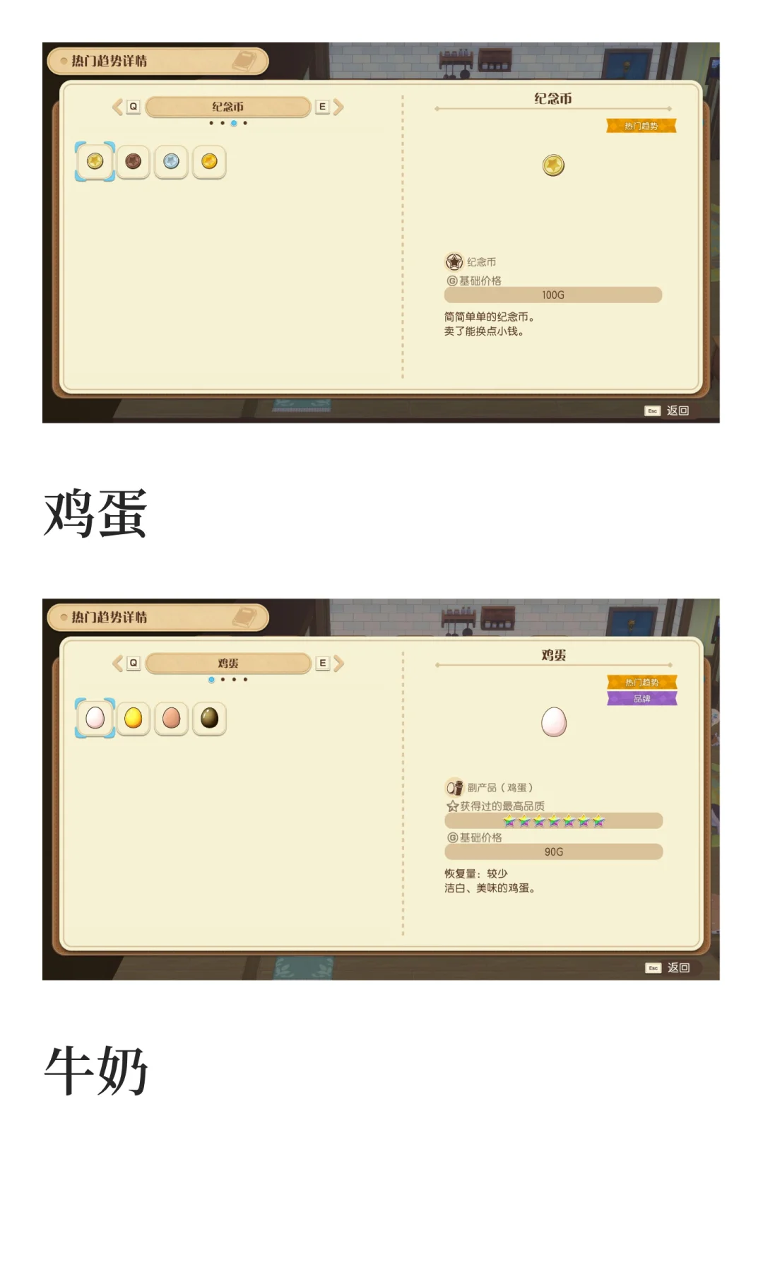 风之集市全部热门趋势物品图鉴汇总