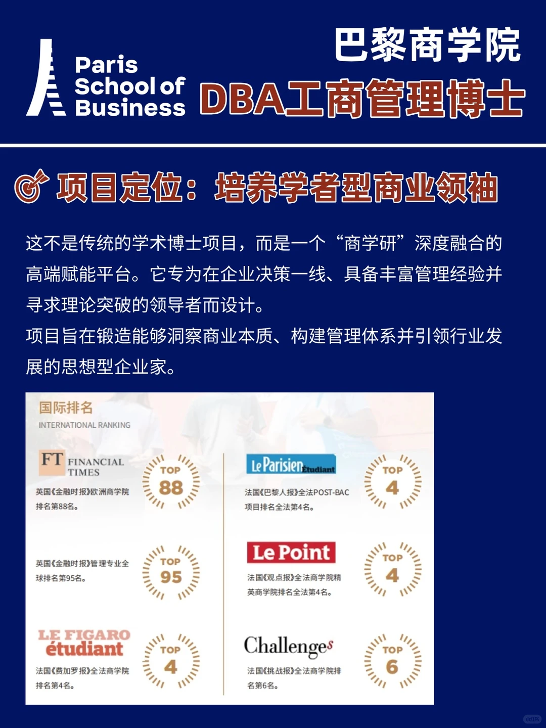 巴黎商学院DBA博士25年申请即将截止