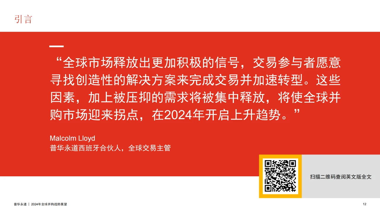 2024年全球并购行业趋势展