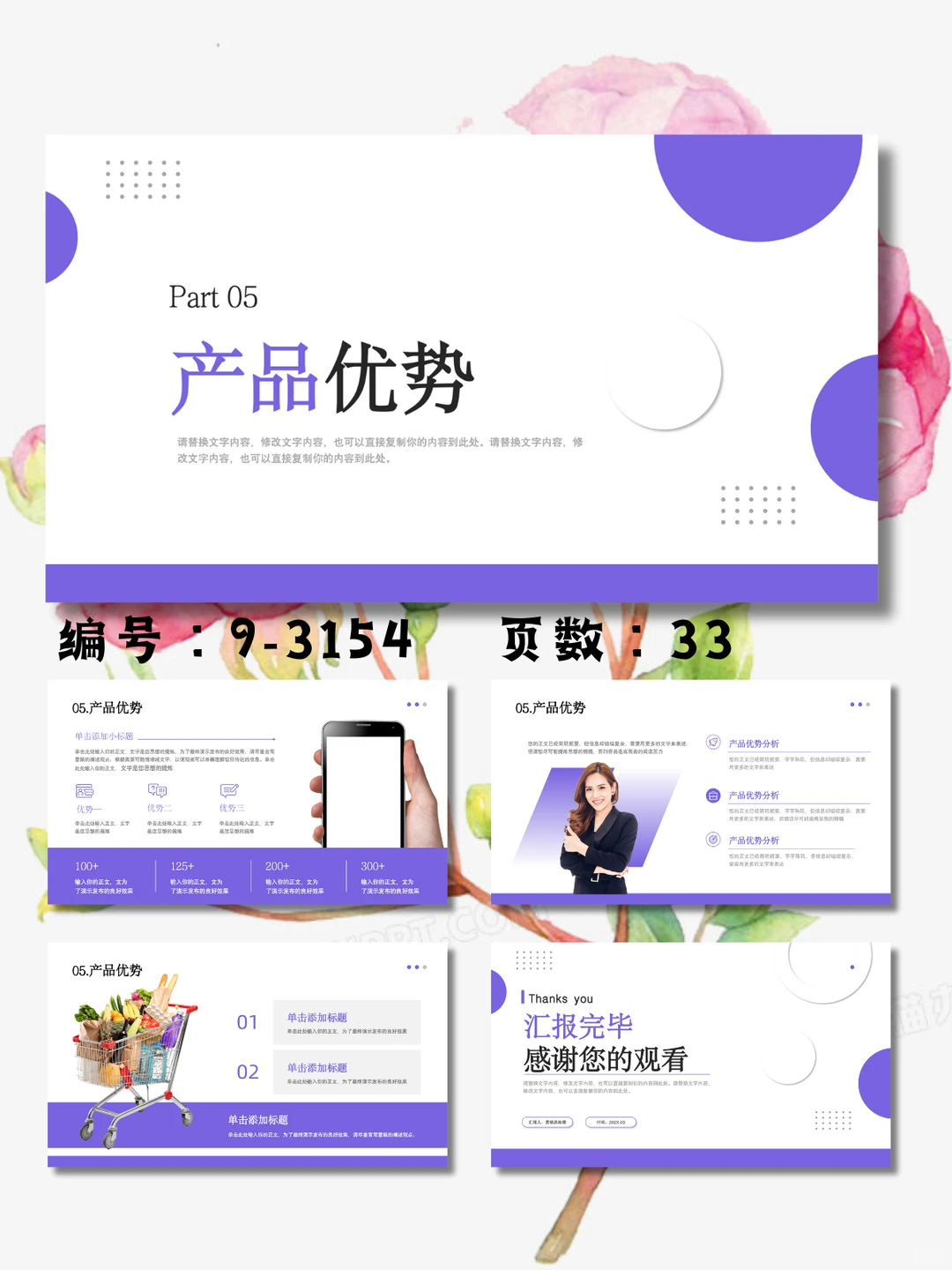 商务公司美容护肤产品介绍产品宣传PPT模板