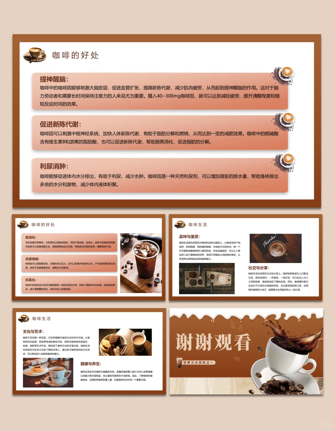 【159】咖啡文化知识介绍☕️PPT模板