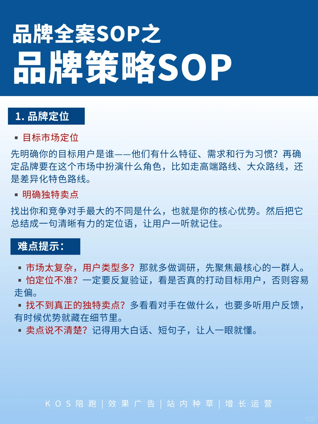 还有人不知道品牌策略sop❓一篇讲清楚