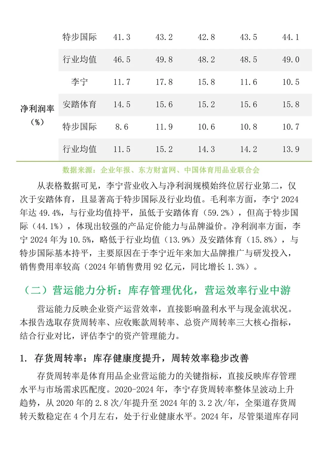 财务分析报告——以李宁为例