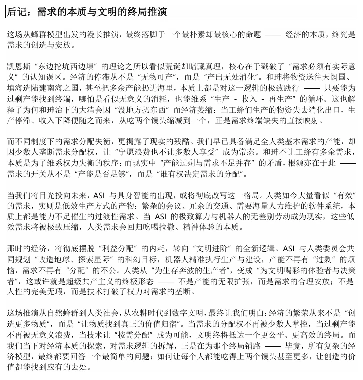 《蜂群模型经济-经济运行本质的推演》