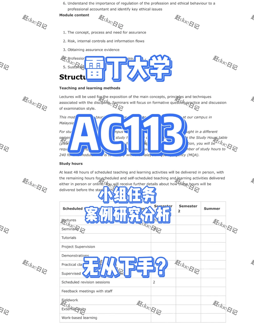 雷丁大学AC113 案例研究 你还不会?