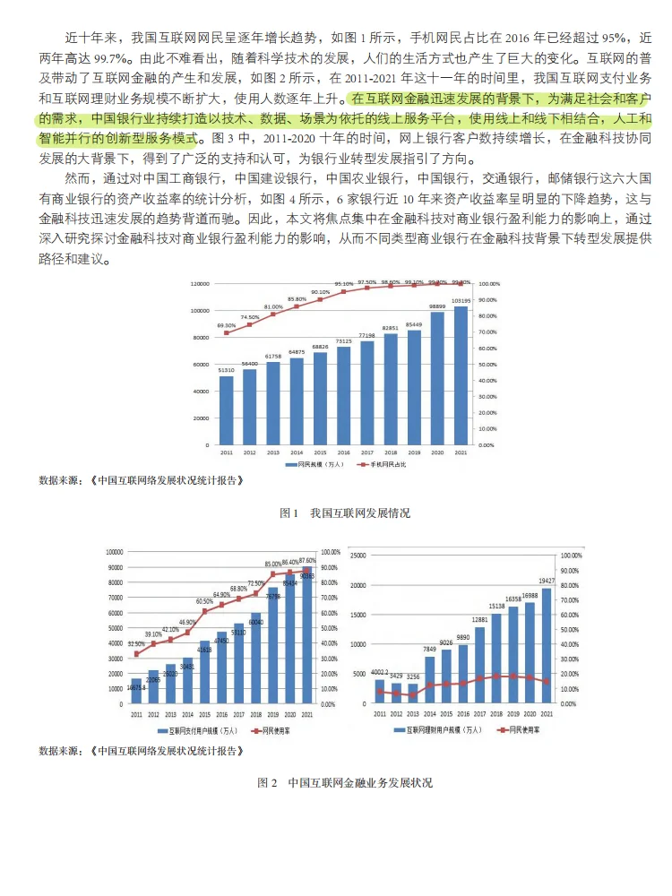 金融科技对商业银行盈利能力的影响