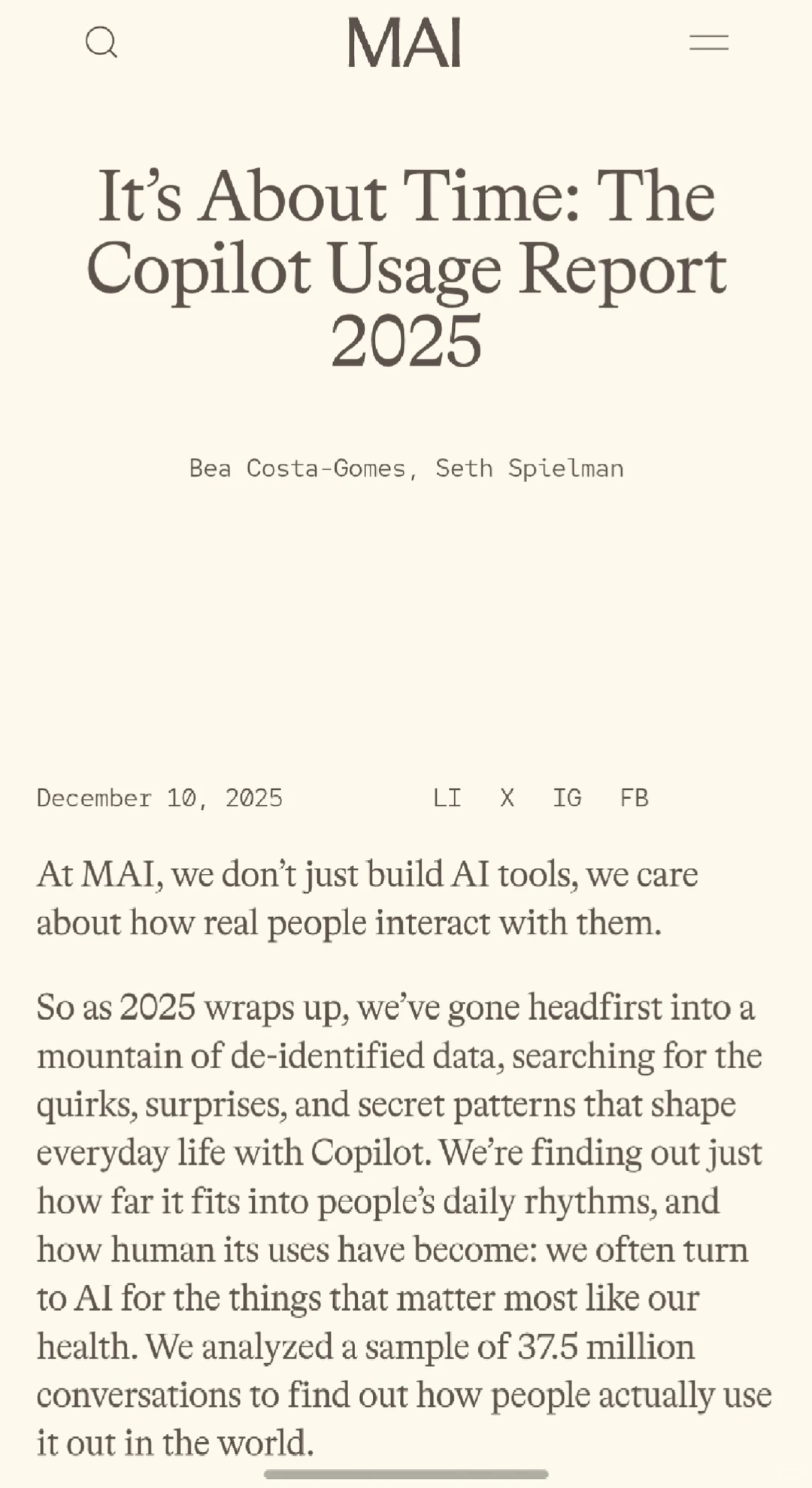 最新微软Copilot AI报告，太令人细思即恐了