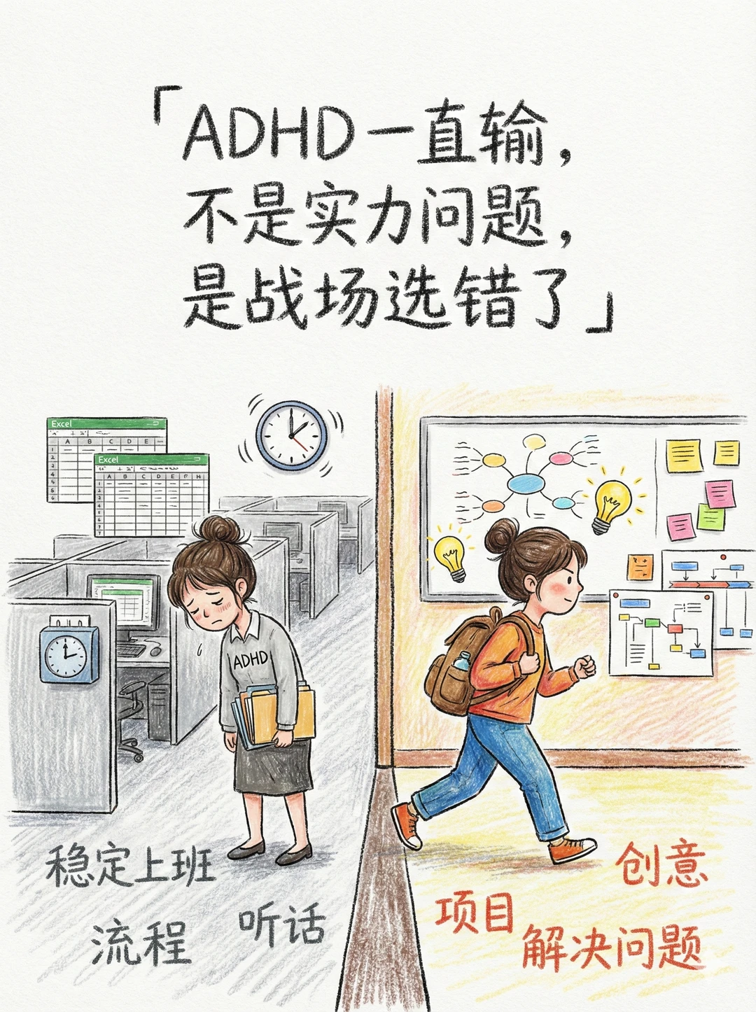 停止内耗!ADHD一直输不是你不行,是赛道选错