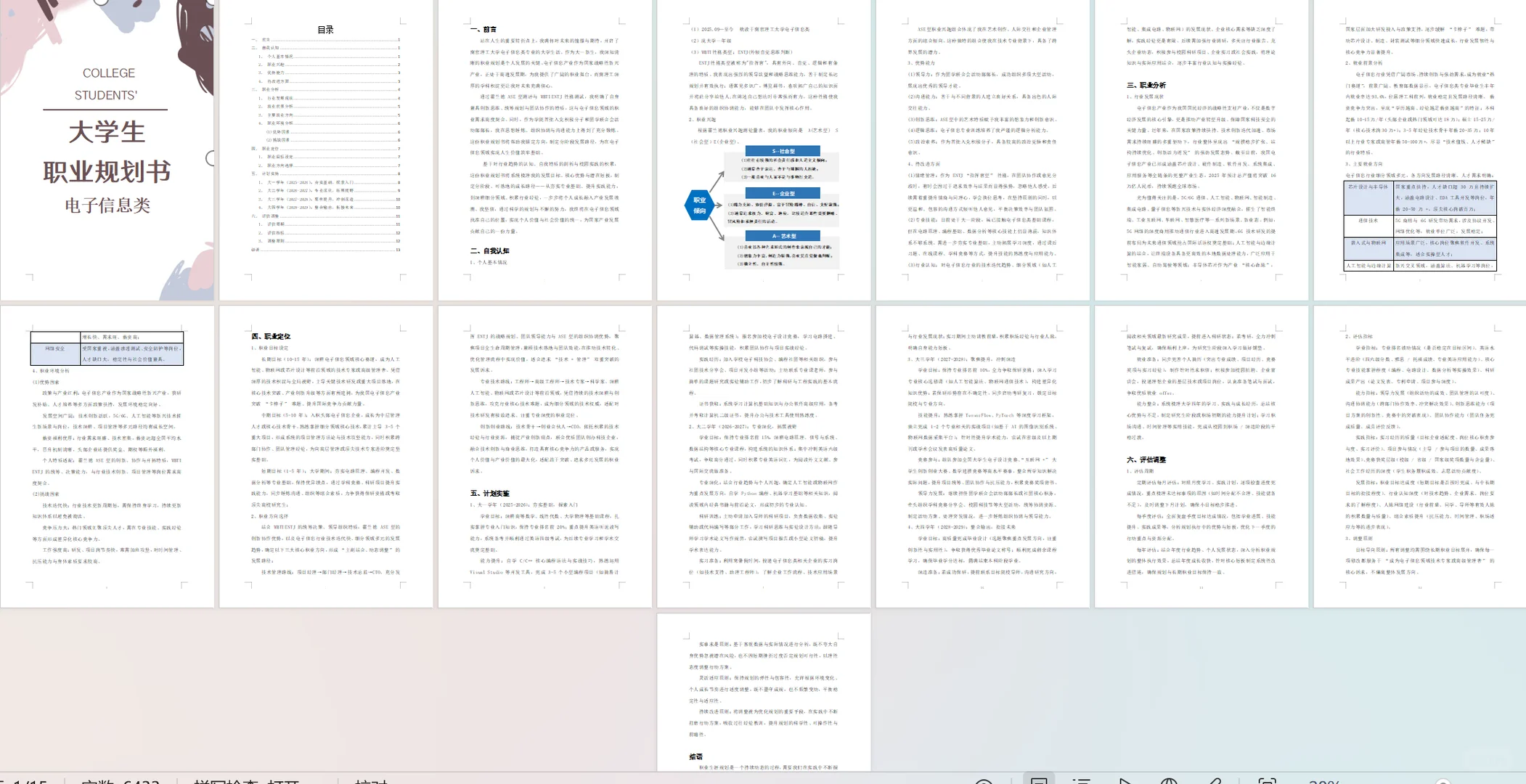 大学生职业规划书➕ppt