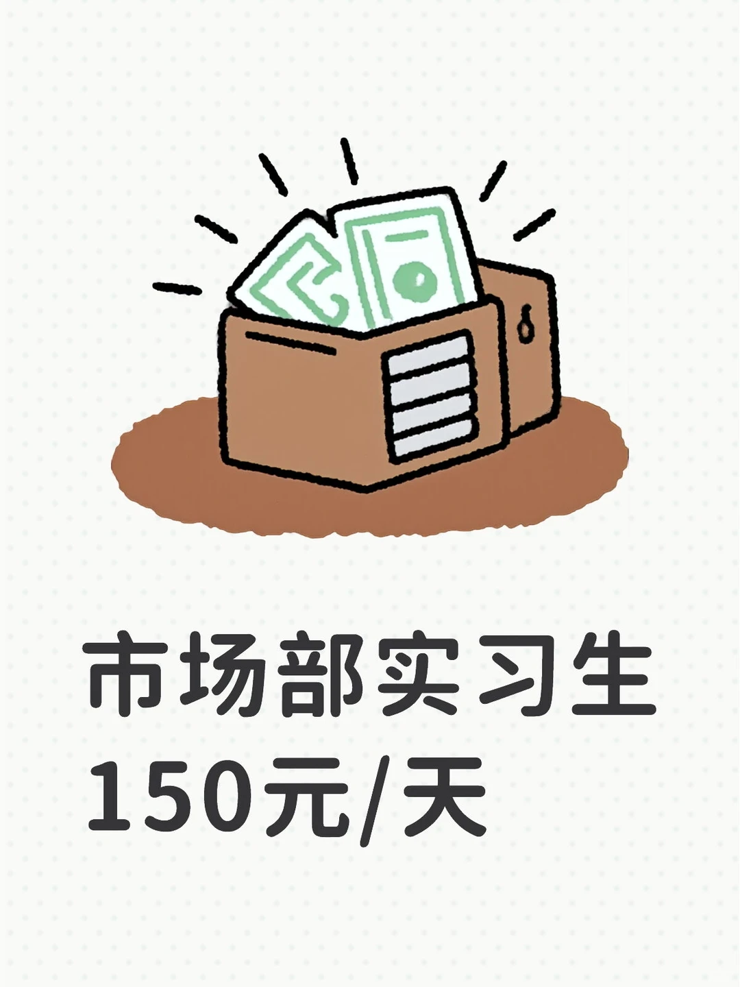 市场部实习生150元/天