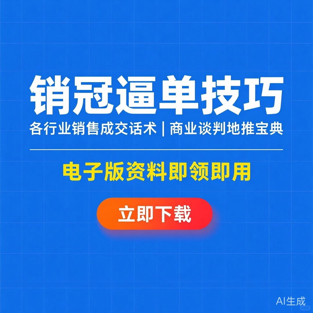 销售成交话术｜销冠逼单技巧｜商业谈判