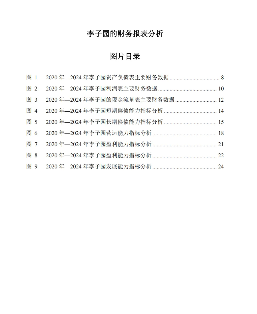 李子园 | 财务报表分析