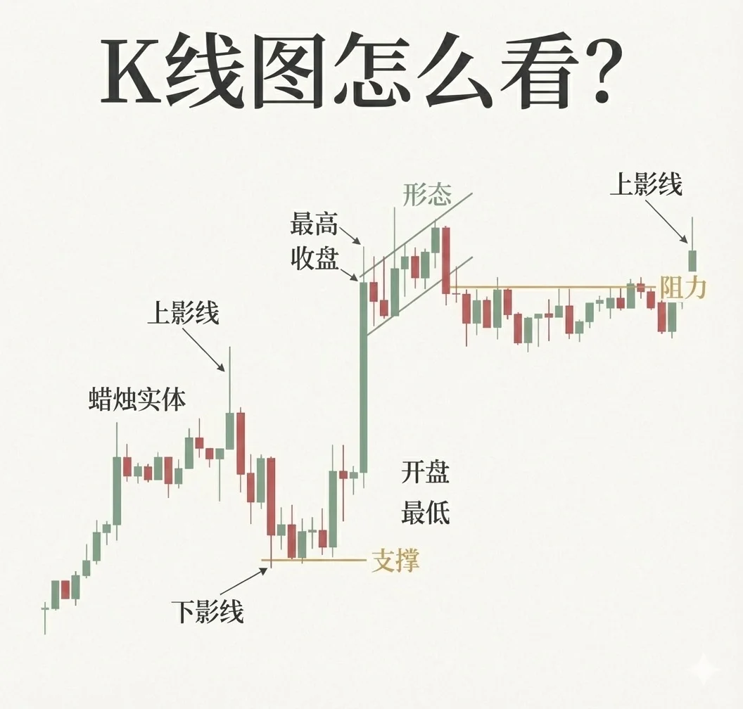 K线图到底应该怎么看？一分钟看懂多空力量