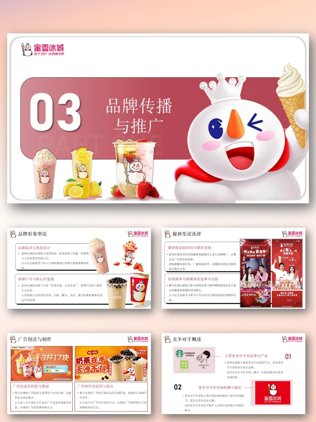 蜜雪冰城品牌介绍PPT营销调研分析策划推广