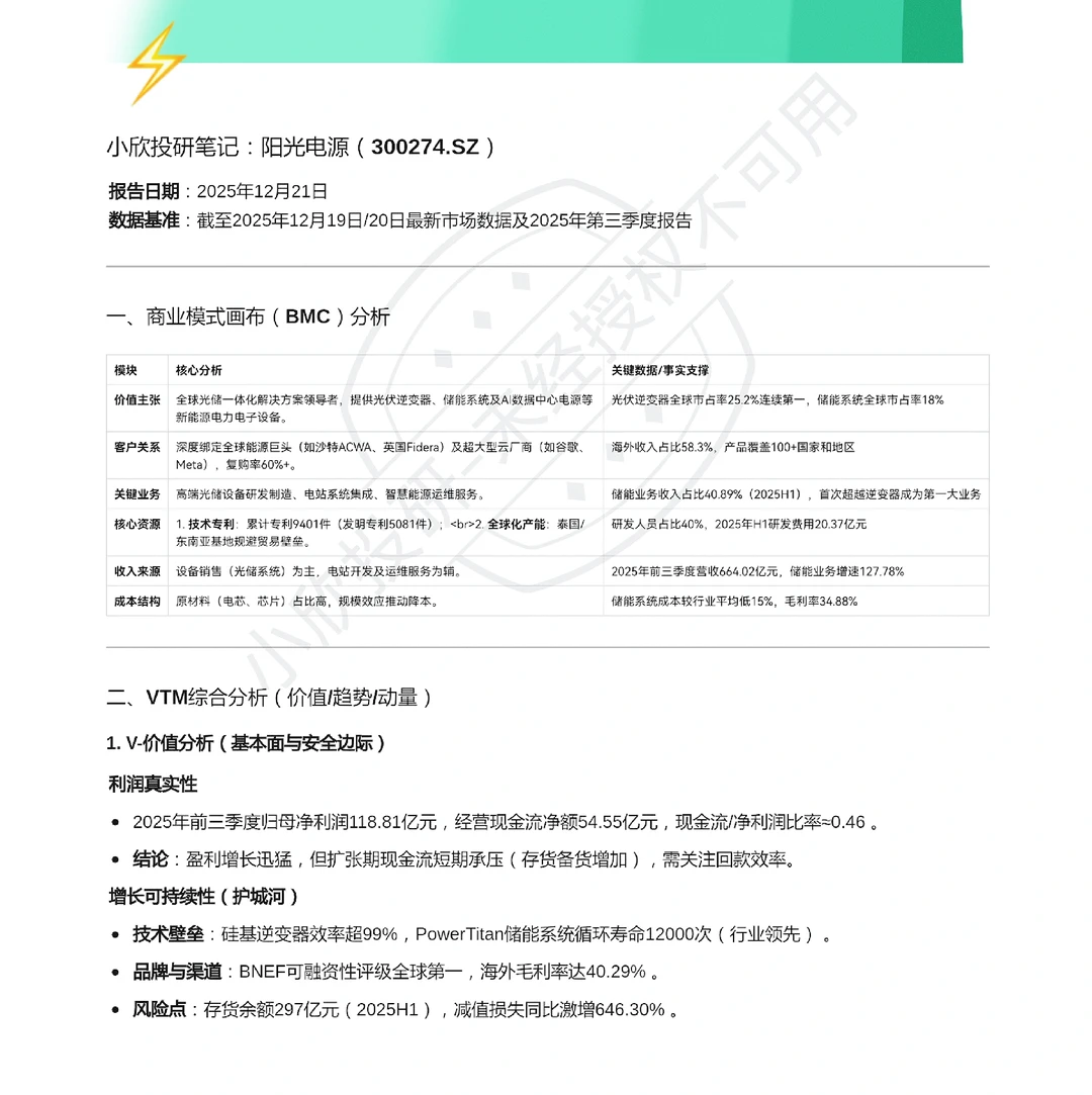 小欣投研笔记-阳光电源