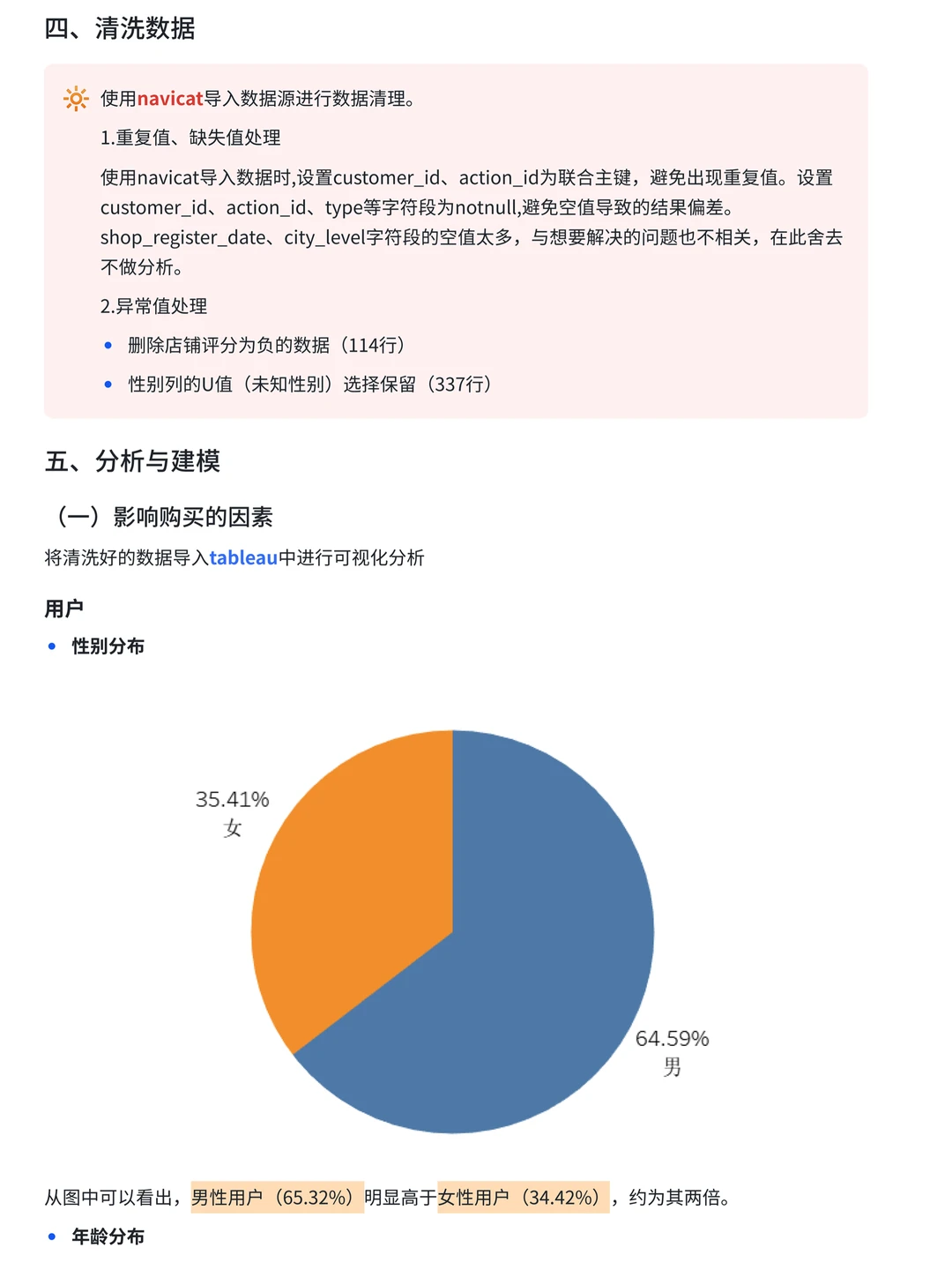 基于MySQL+Tableau的京东消费者分析
