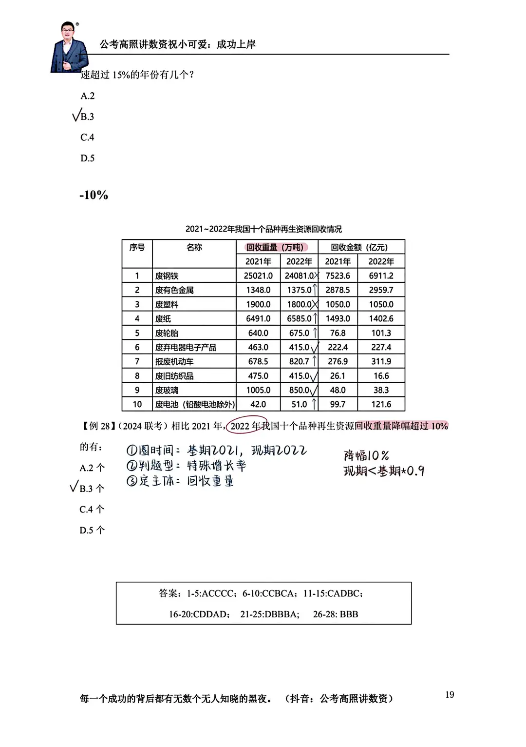 高照2025资料分析3+2第四章（下）—增长率