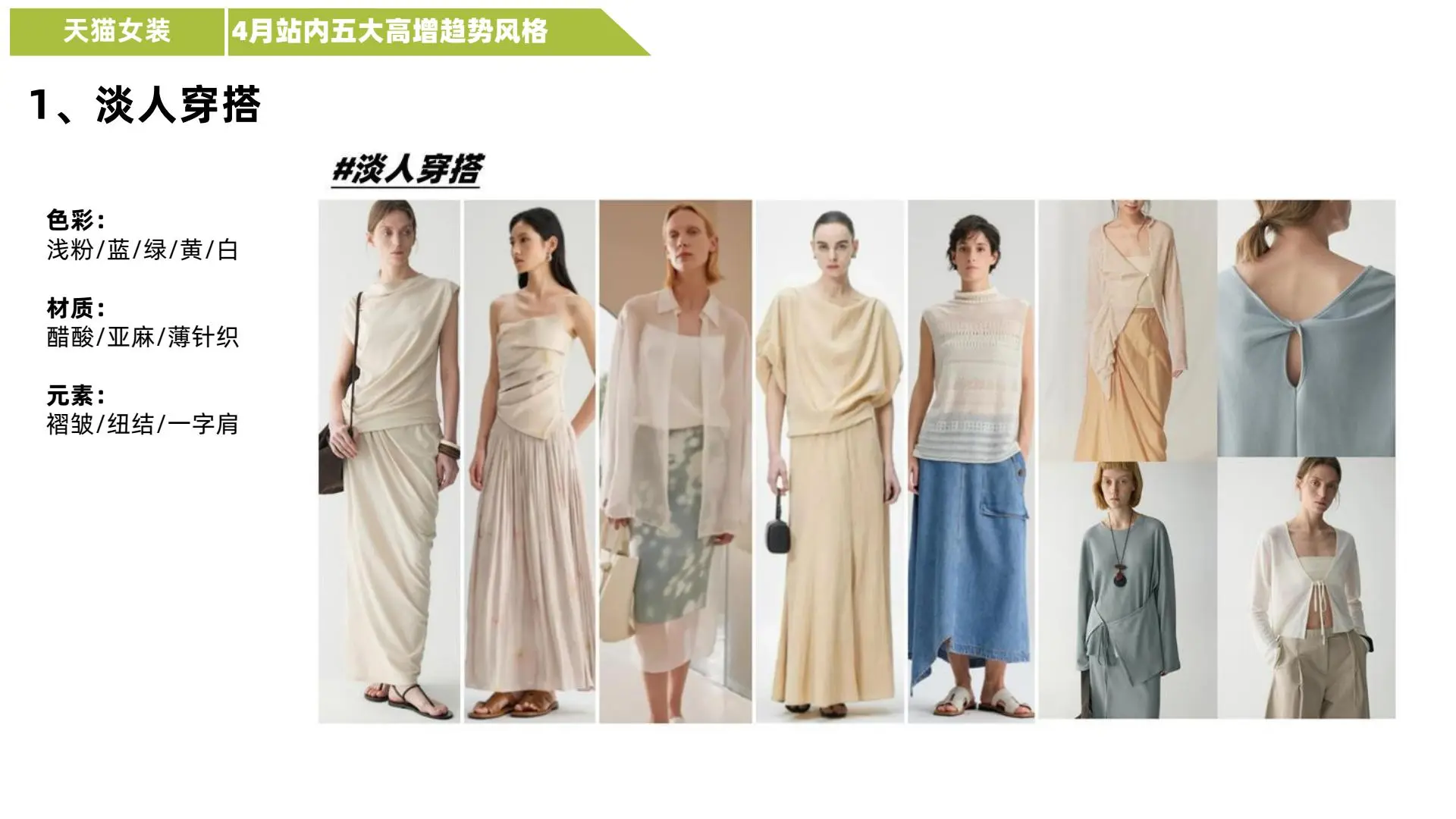 天猫行业4月女装品类趋势洞察
