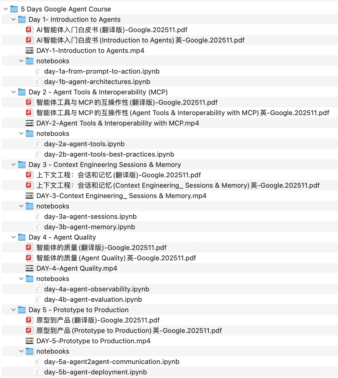 5本谷歌Agent白皮书（中英文+视频+代码）