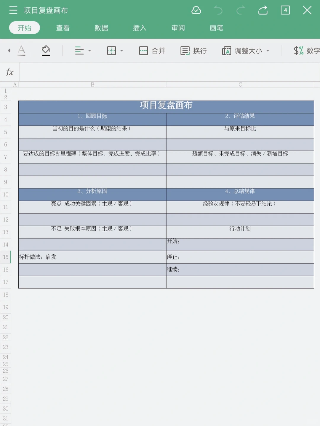 学会复盘｜3⃣️种工作复盘思维导图及复盘表格