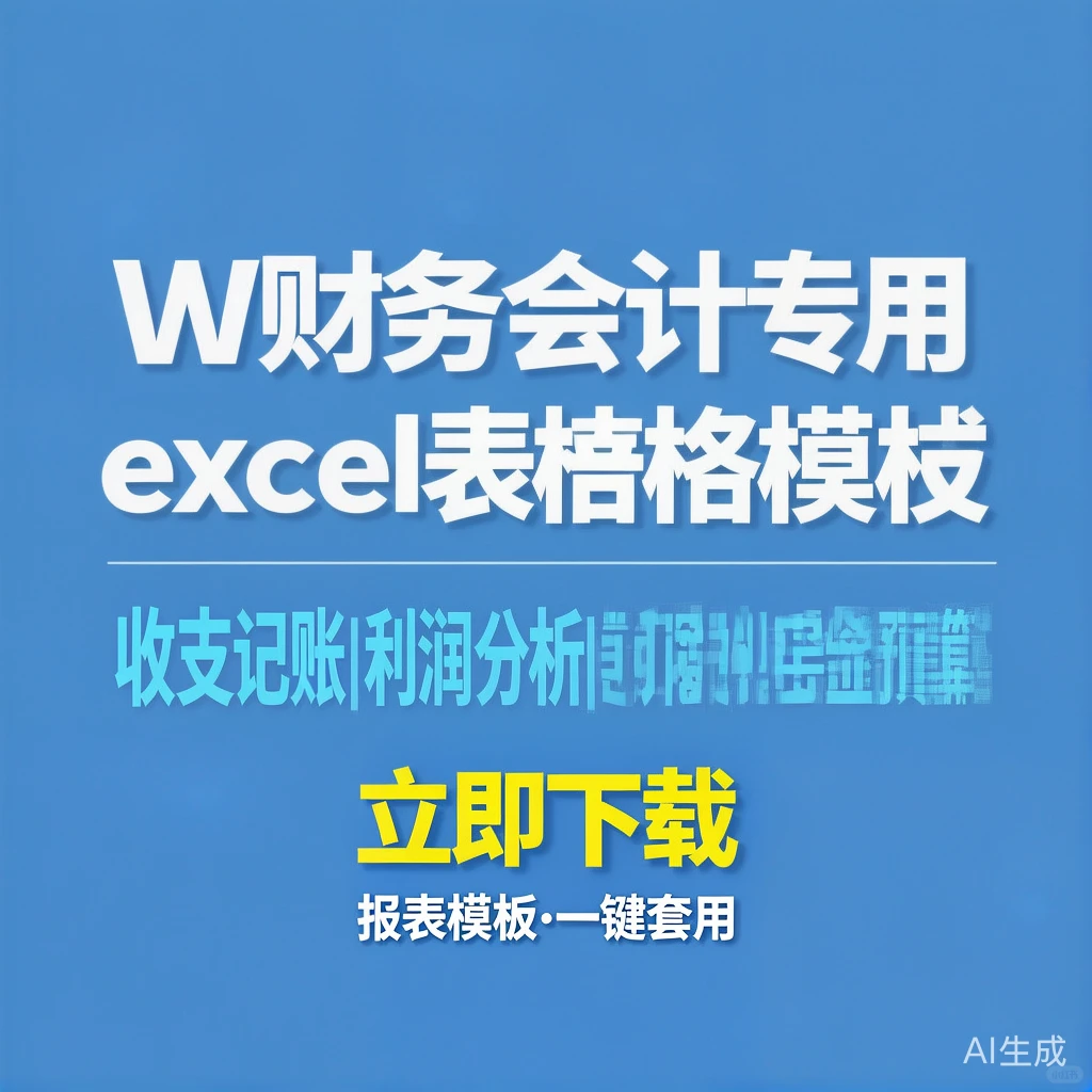 财务会计表格模板｜收支记账利润分析可视化