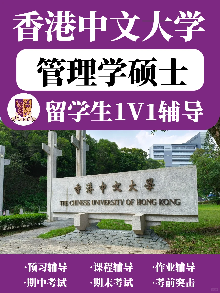 香港中文大学 管理学硕士课程作业考试辅导