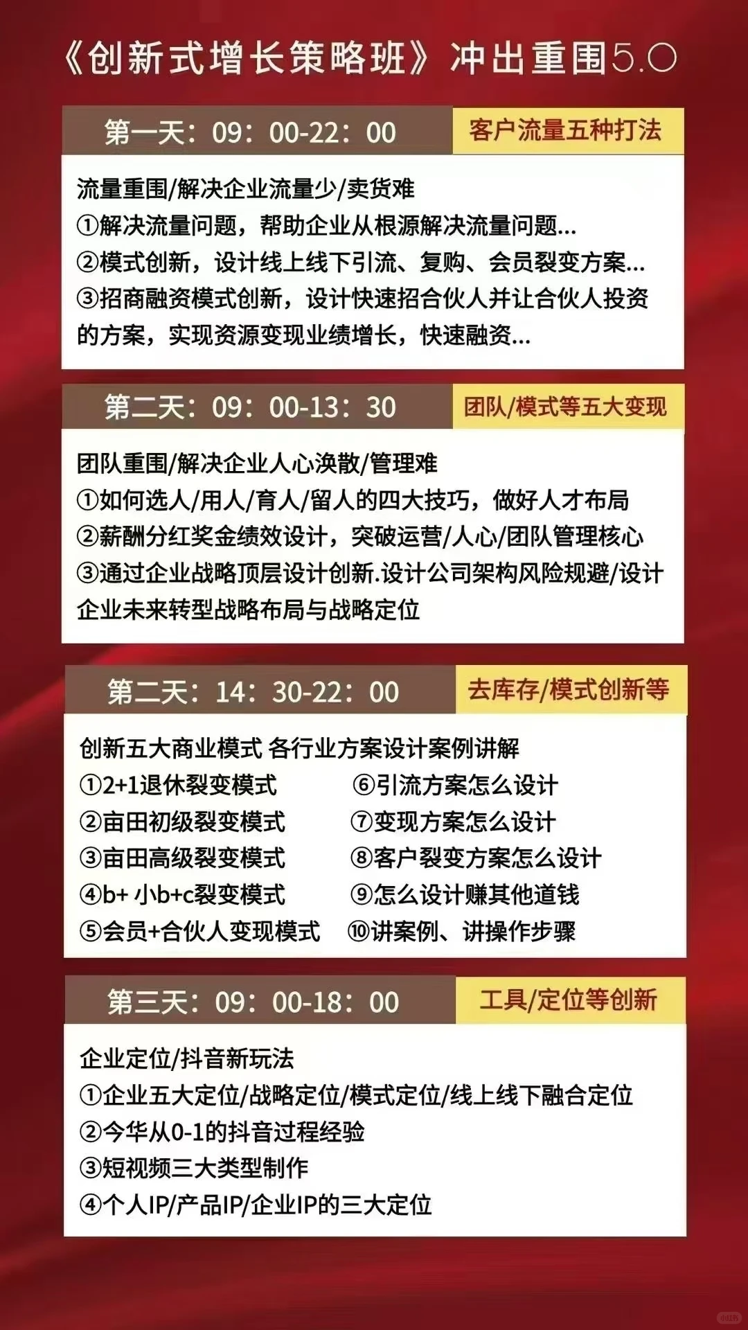 创新式增长策略班【冲出重围5.0】