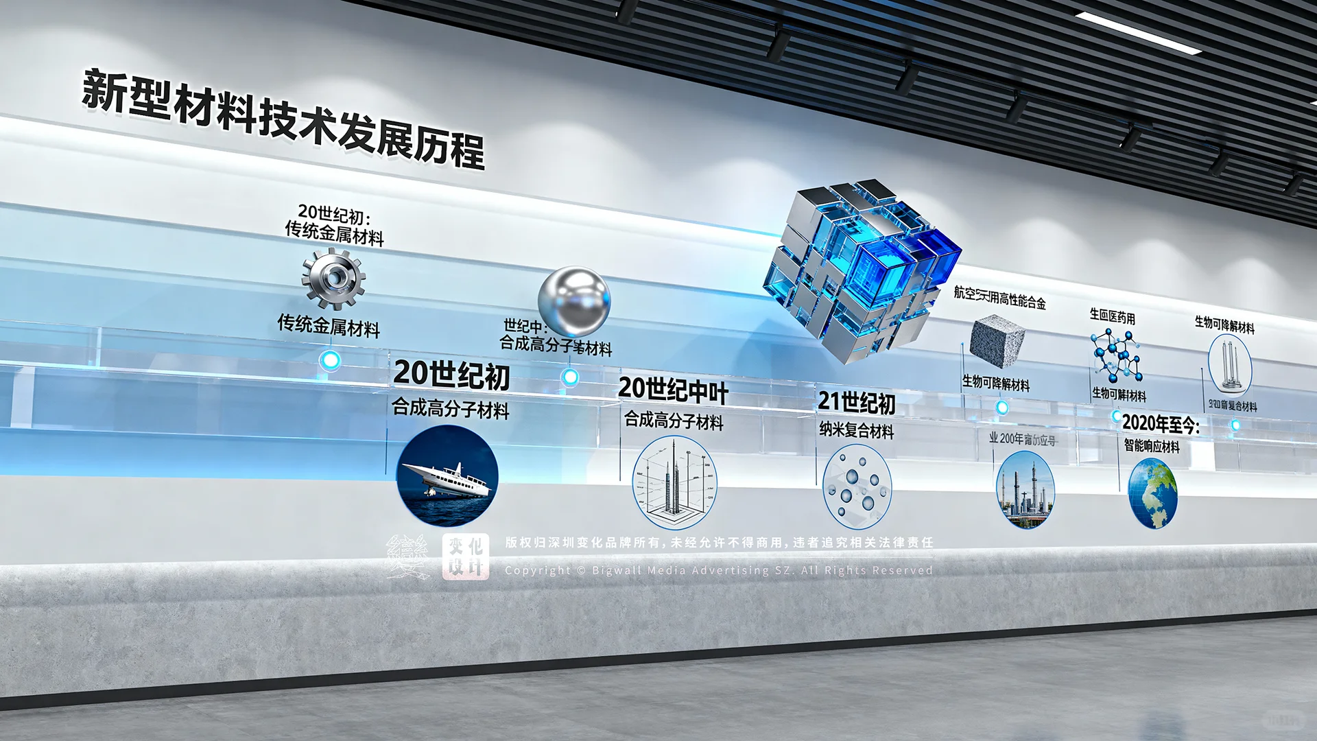 原创展厅设计案例｜新型材料科技中心展厅