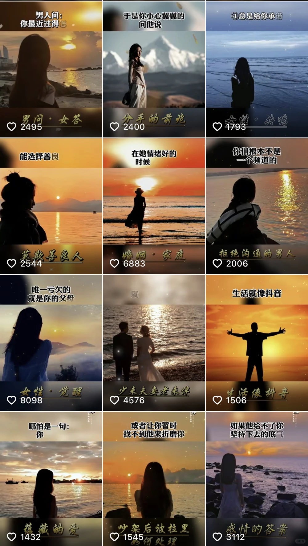 视频号分成计划中老年情感语录 火速跟视频