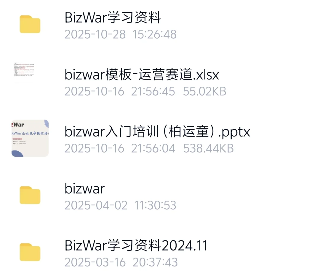 全国企业竞争模拟大赛运营赛道BizWar