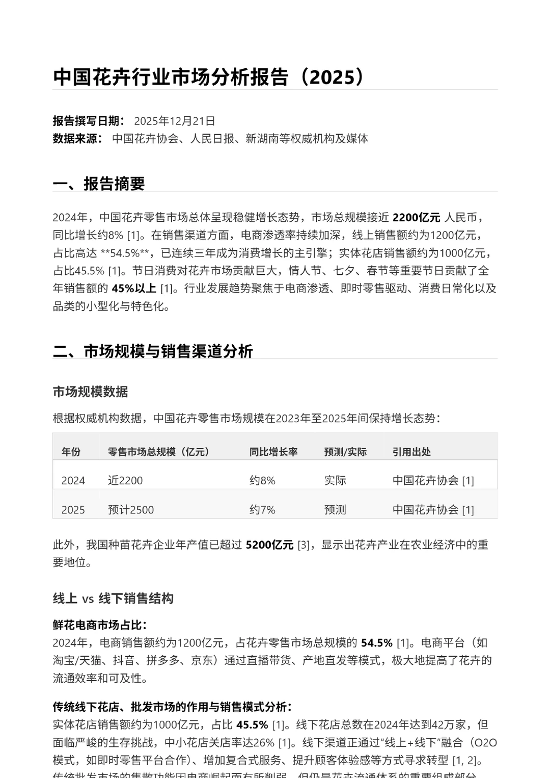 2025中国花卉行业报告