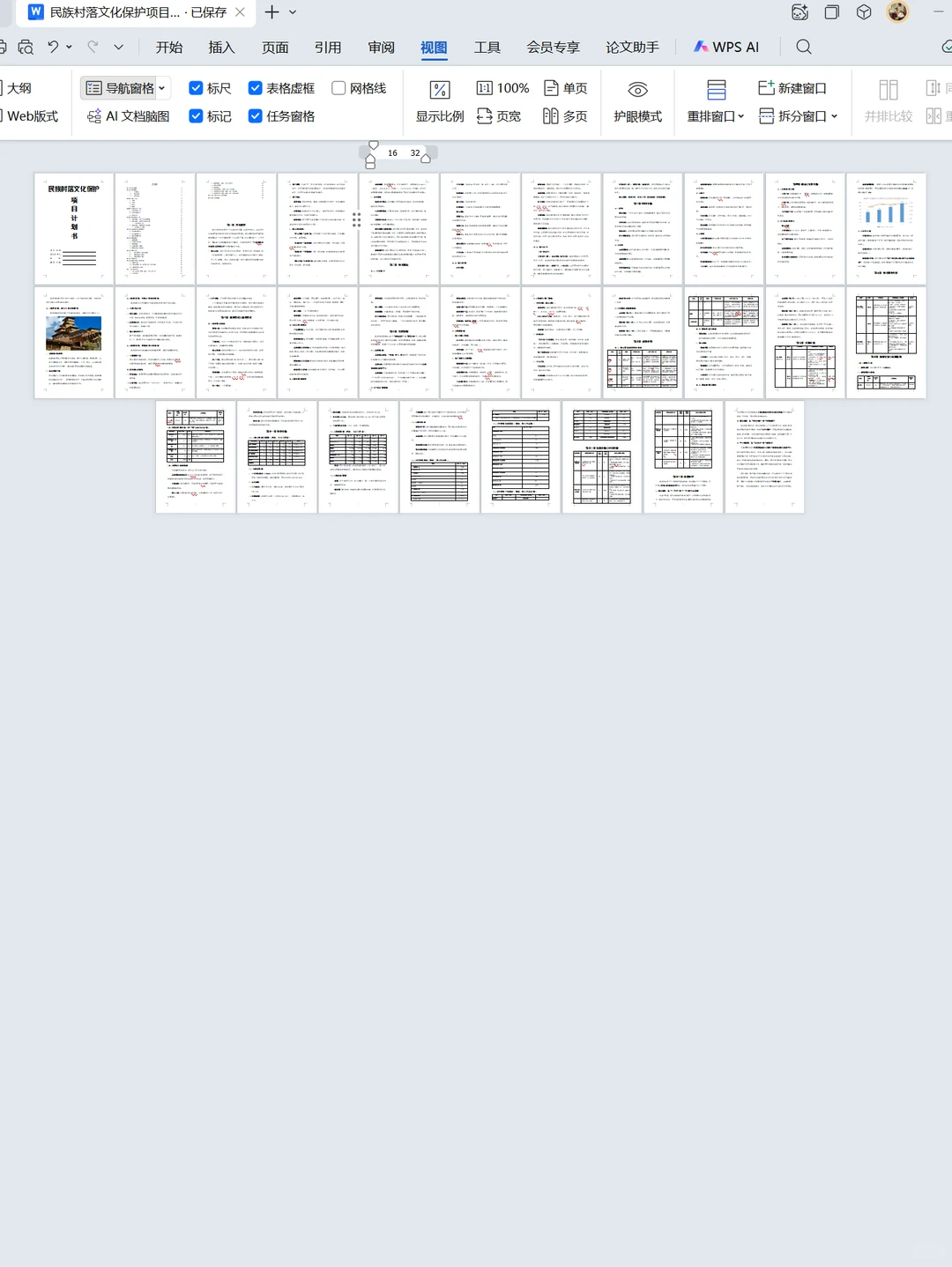 民族村落文化保护项目计划书word➕PPT