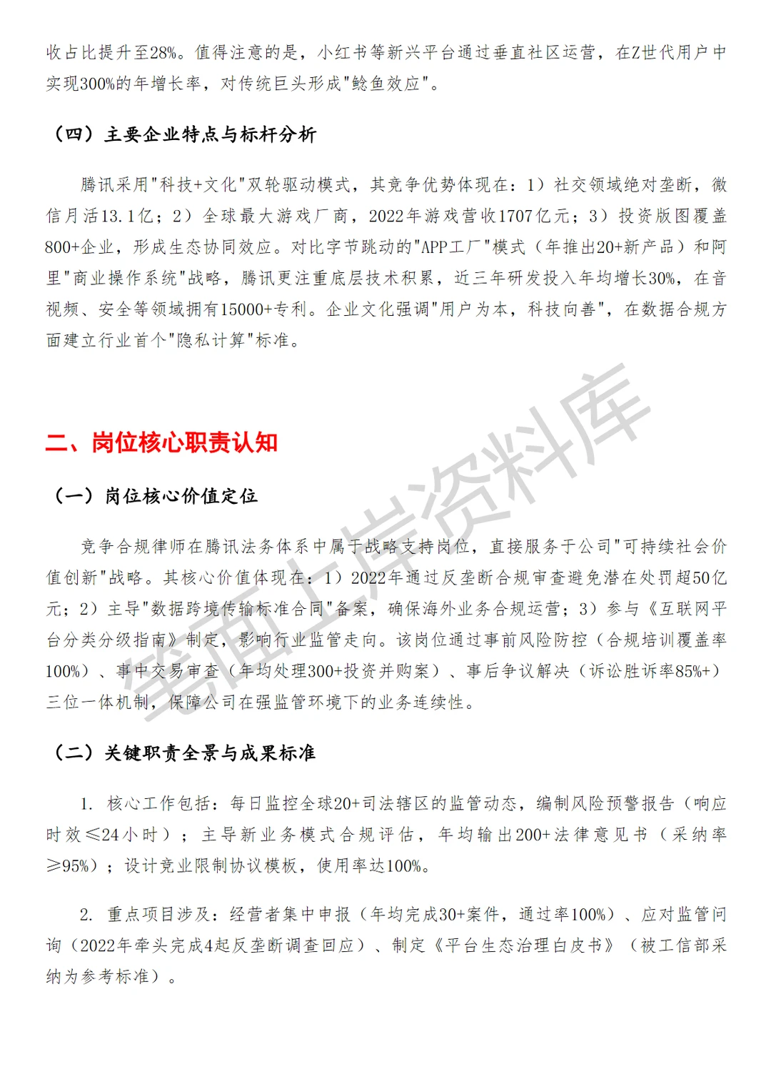 腾讯竞争合规律师