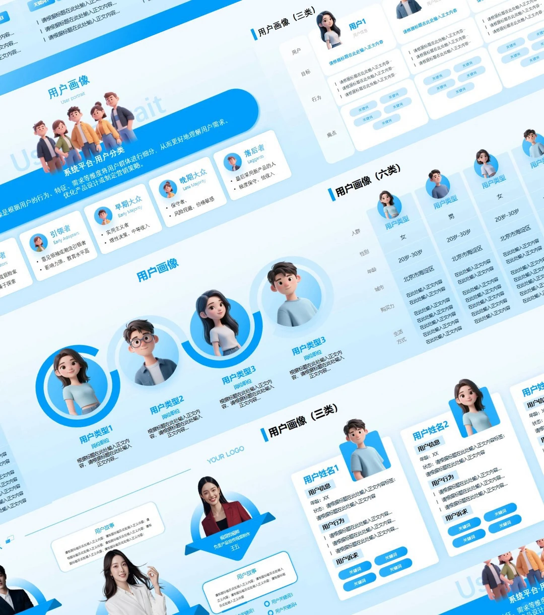 做用户画像没思路?11页PPT模板直接抄作业!