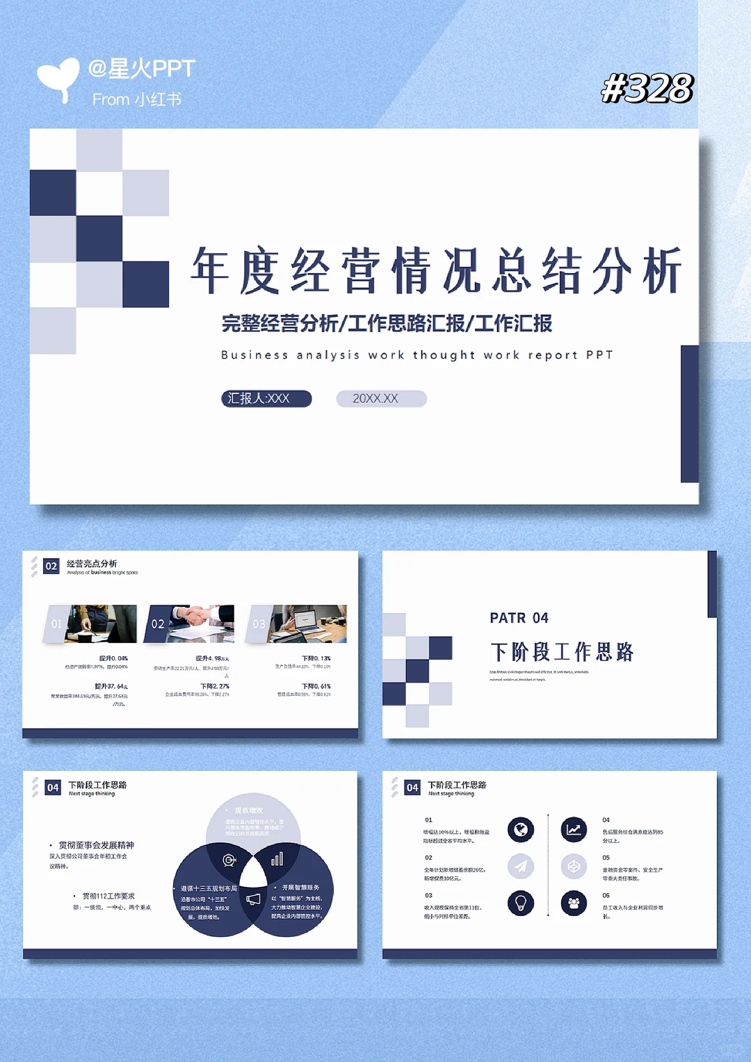 #328｜年度经营情况总结分析PPT