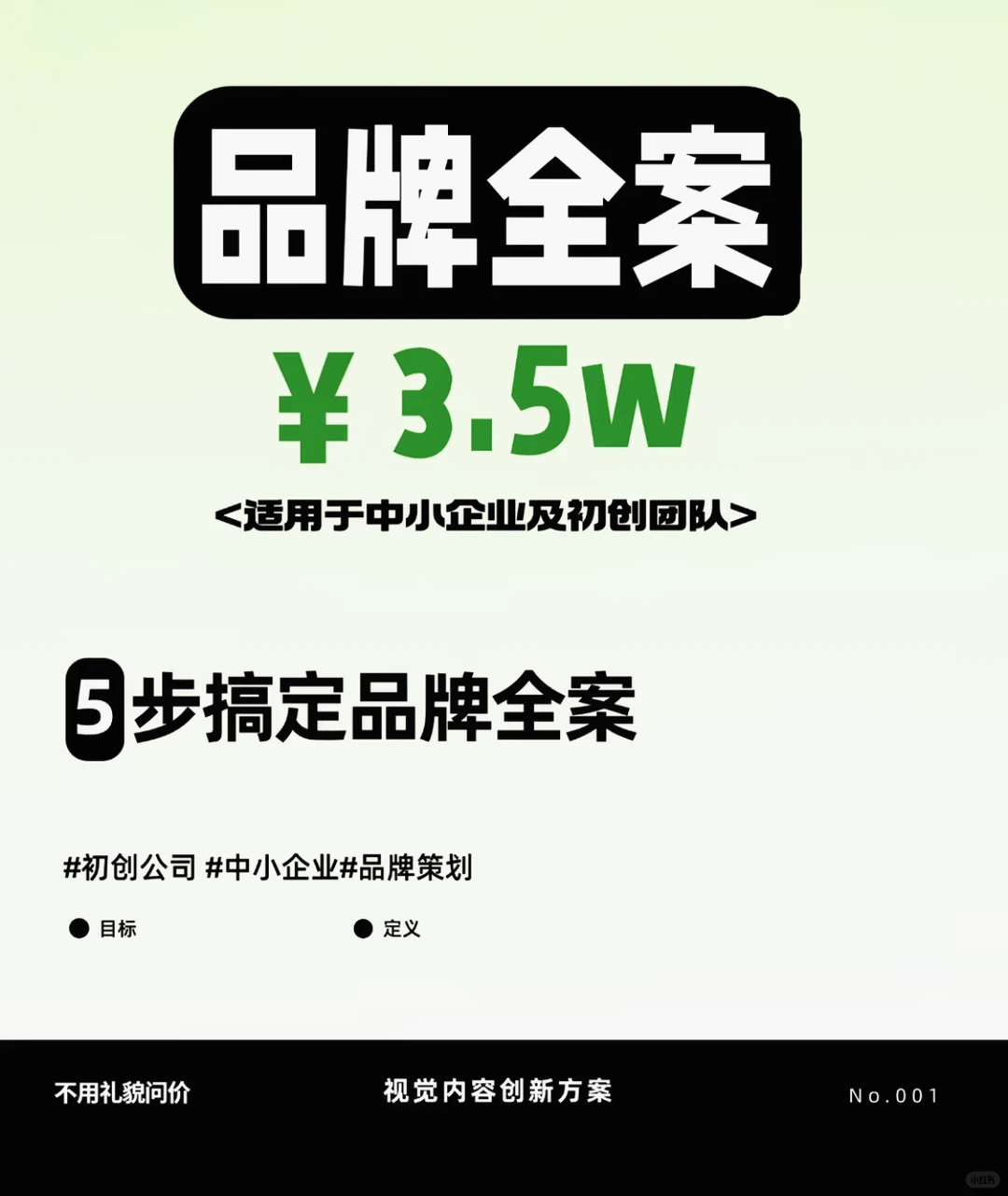 品牌全案策划3.5w，你认为值吗？