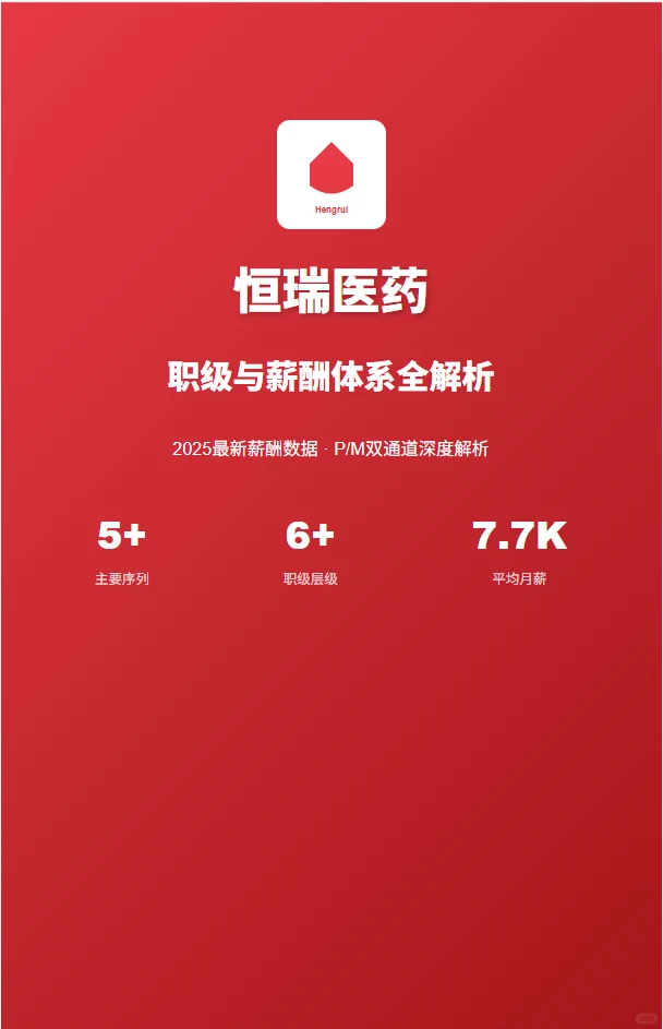 恒瑞医药薪酬揭秘硕士起薪10K+，管培生16薪