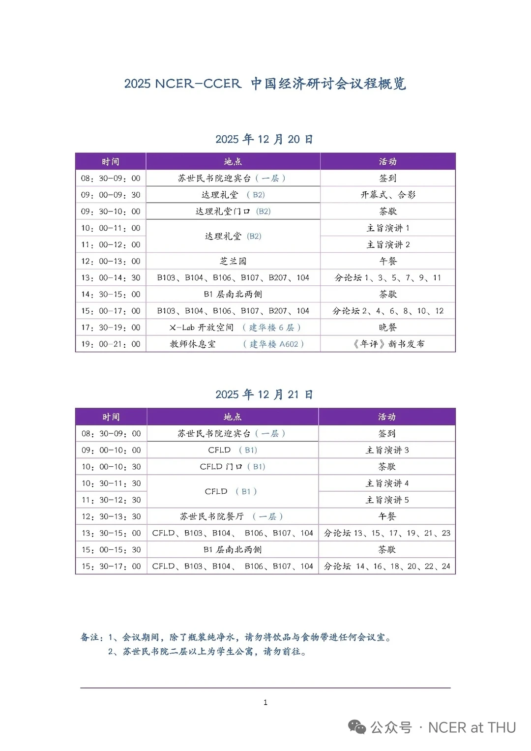 清华-北大中国经济研讨会会议入选论文！