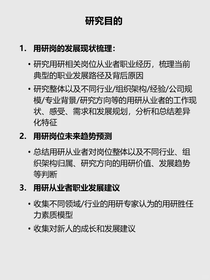 用户研究岗位发展现状研究方案